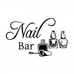 Sablon sticker de perete pentru salon de infrumusetare - J007XL - Manicure
